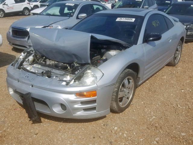 4A3AC44G14E055055 - 2004 MITSUBISHI ECLIPSE GS SILVER photo 2