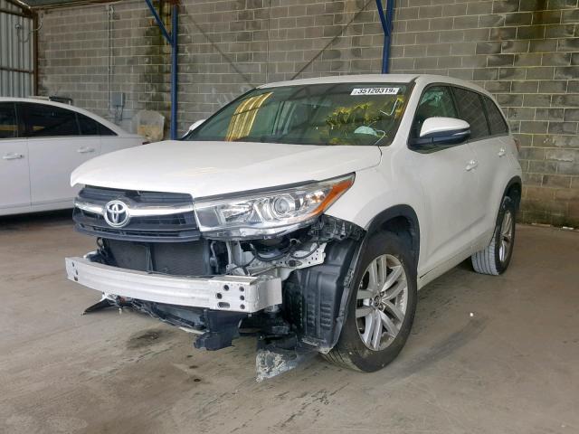 5TDZARFH0GS017829 - 2016 TOYOTA HIGHLANDER WHITE photo 2