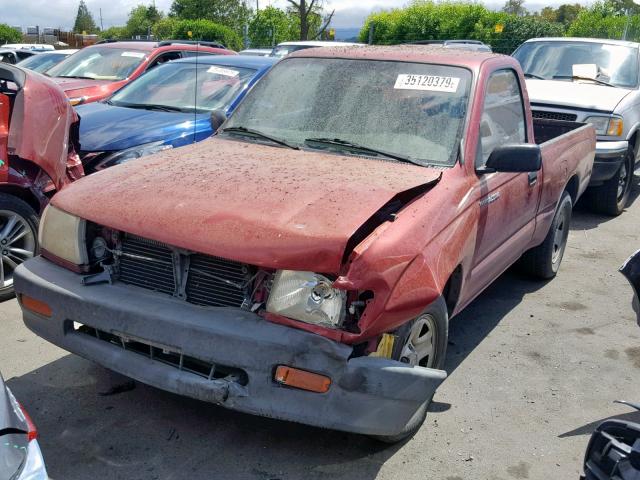 4TANL42N1WZ164158 - 1998 TOYOTA TACOMA RED photo 2