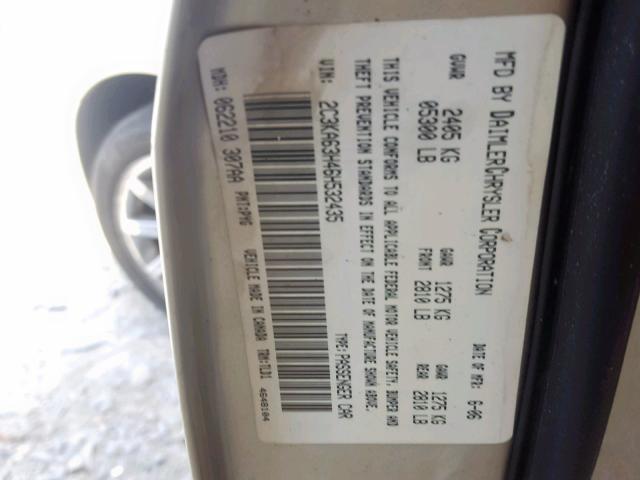 2C3KA63H46H532435 - 2006 CHRYSLER 300C GOLD photo 10