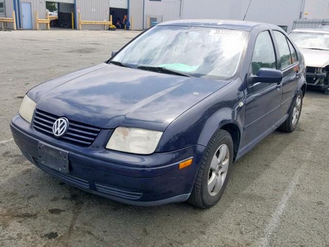 3VWSE69M83M062893 - 2003 VOLKSWAGEN JETTA GLS BLUE photo 2