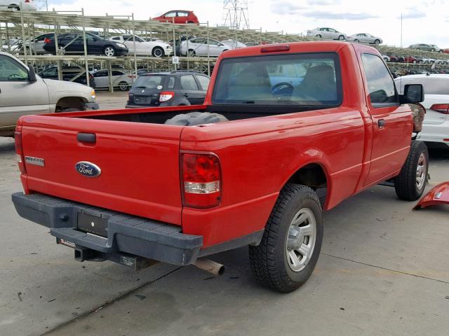 1FTYR10D58PA69156 - 2008 FORD RANGER RED photo 4