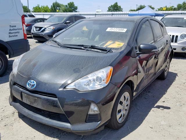 JTDKDTB36E1571838 - 2014 TOYOTA PRIUS C BLACK photo 2