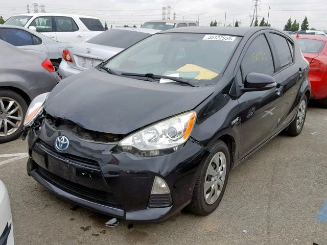 JTDKDTB33C1527888 - 2012 TOYOTA PRIUS C BLACK photo 2