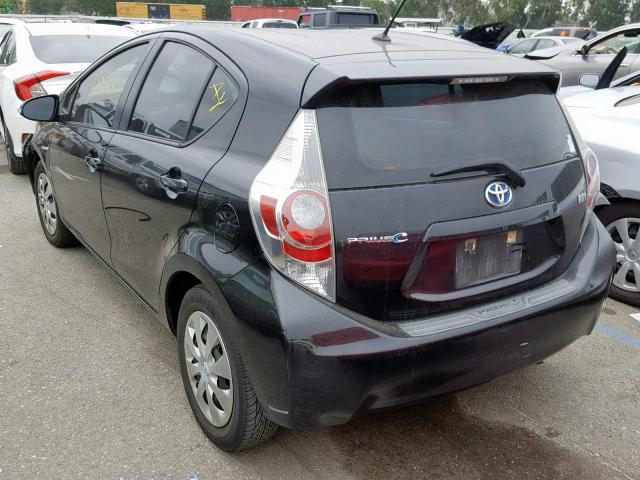 JTDKDTB33C1527888 - 2012 TOYOTA PRIUS C BLACK photo 3