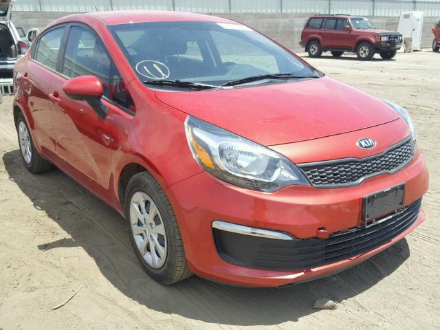 KNADM4A33H6016043 - 2017 KIA RIO LX RED photo 1