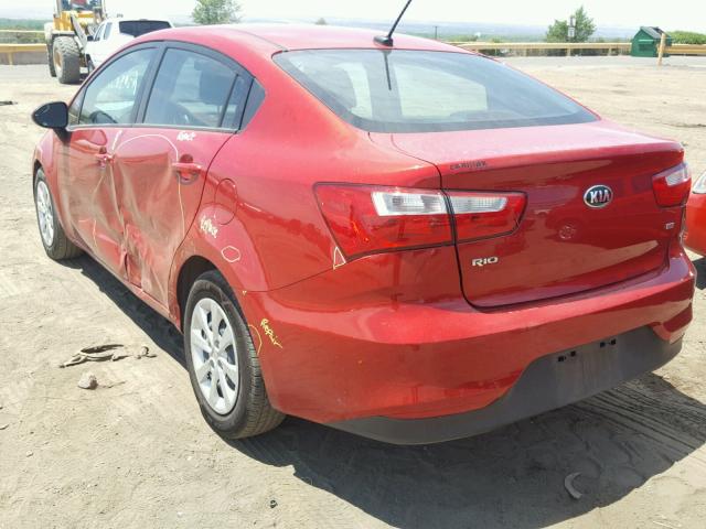 KNADM4A33H6016043 - 2017 KIA RIO LX RED photo 3