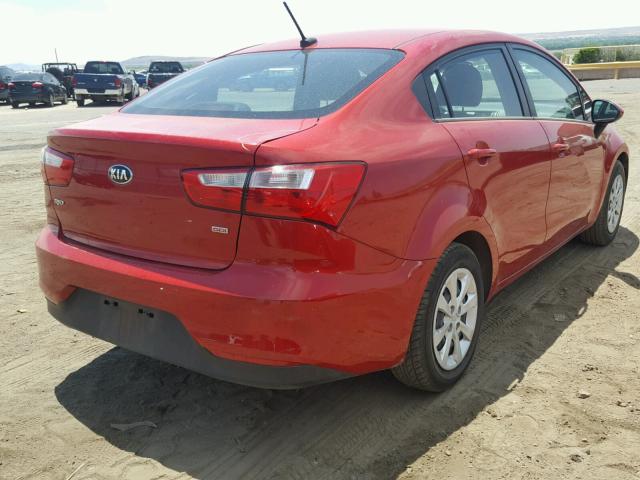 KNADM4A33H6016043 - 2017 KIA RIO LX RED photo 4