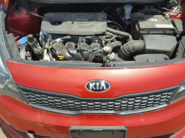 KNADM4A33H6016043 - 2017 KIA RIO LX RED photo 7