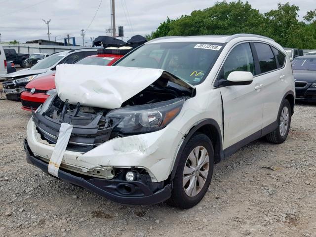 5J6RM3H71CL034959 - 2012 HONDA CR-V EXL WHITE photo 2