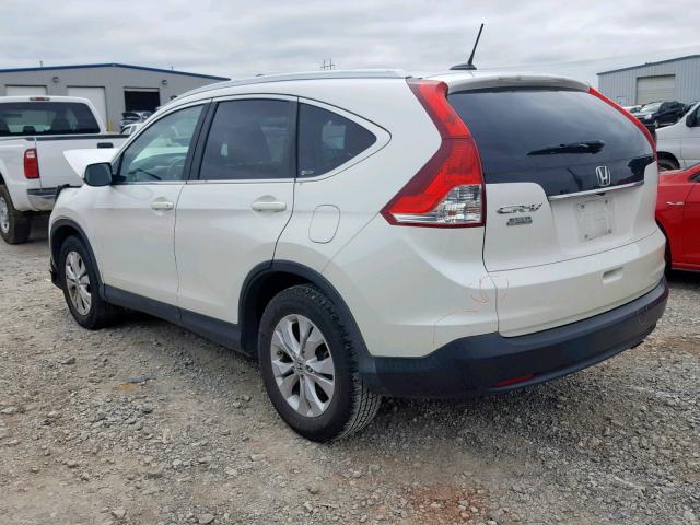 5J6RM3H71CL034959 - 2012 HONDA CR-V EXL WHITE photo 3