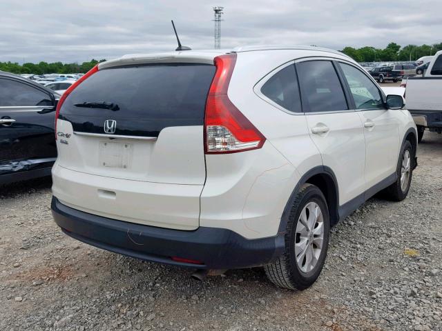 5J6RM3H71CL034959 - 2012 HONDA CR-V EXL WHITE photo 4