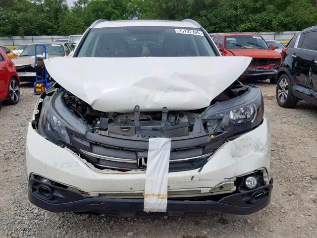 5J6RM3H71CL034959 - 2012 HONDA CR-V EXL WHITE photo 9