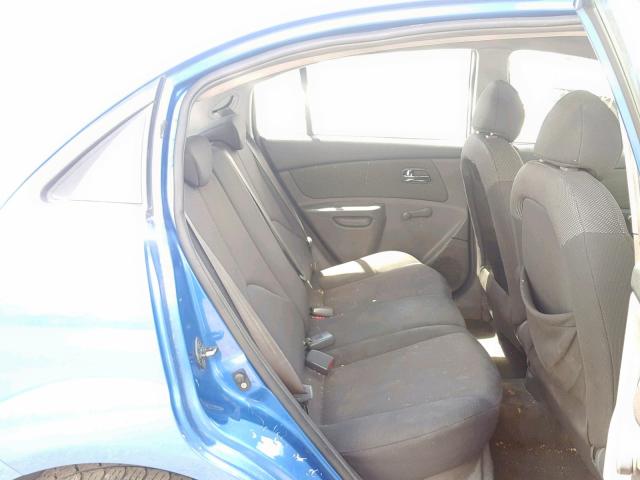 KNADE163766183071 - 2006 KIA RIO 5 BLUE photo 6