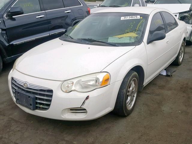 1C3EL46X54N149381 - 2004 CHRYSLER SEBRING LX WHITE photo 2