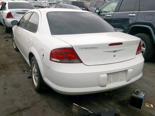 1C3EL46X54N149381 - 2004 CHRYSLER SEBRING LX WHITE photo 3