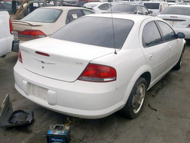 1C3EL46X54N149381 - 2004 CHRYSLER SEBRING LX WHITE photo 4