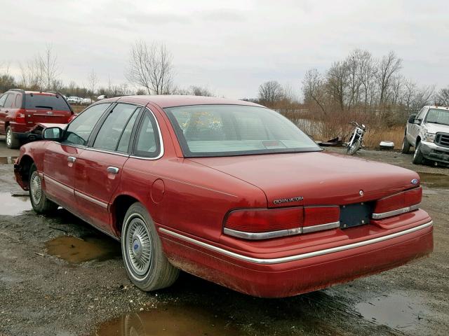 2FALP73W6VX148895 - 1997 FORD CROWN VICT RED photo 3