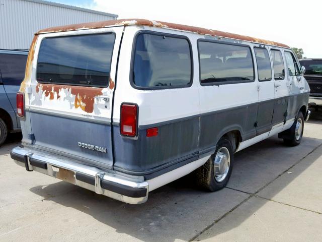 2B7KB31Z5NK130721 - 1992 DODGE RAM VAN B3 BLUE photo 4