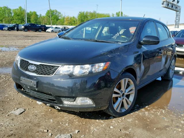 KNAFW5A37D5668821 - 2013 KIA FORTE SX BLACK photo 2