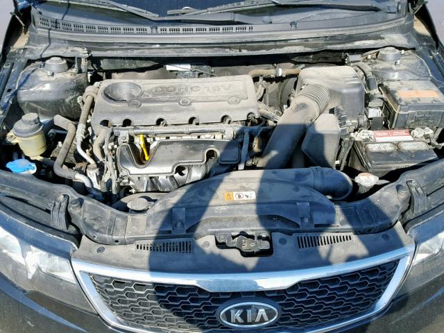 KNAFW5A37D5668821 - 2013 KIA FORTE SX BLACK photo 7