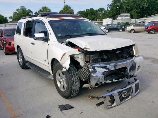 5N1AA08AX4N741680 - 2004 NISSAN ARMADA SE WHITE photo 1