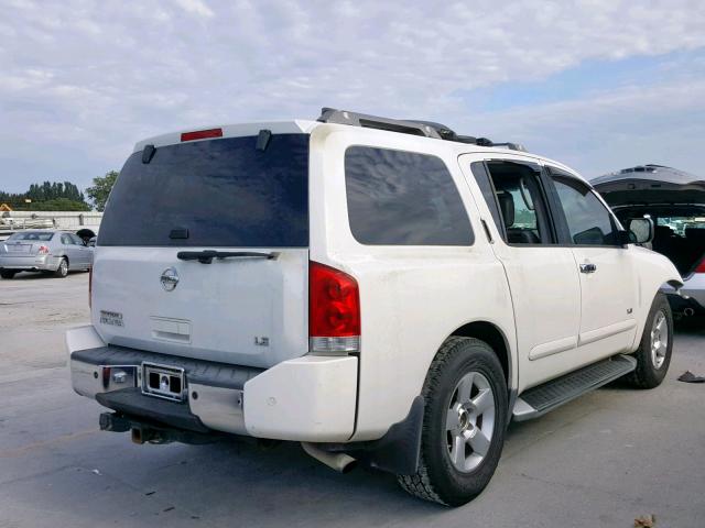 5N1AA08AX4N741680 - 2004 NISSAN ARMADA SE WHITE photo 4