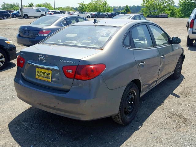 KMHDU4AD8AU151396 - 2010 HYUNDAI ELANTRA BL GRAY photo 4