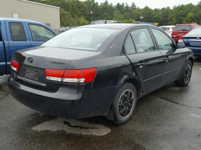 KMHET46C46A131565 - 2006 HYUNDAI SONATA GL BLACK photo 4