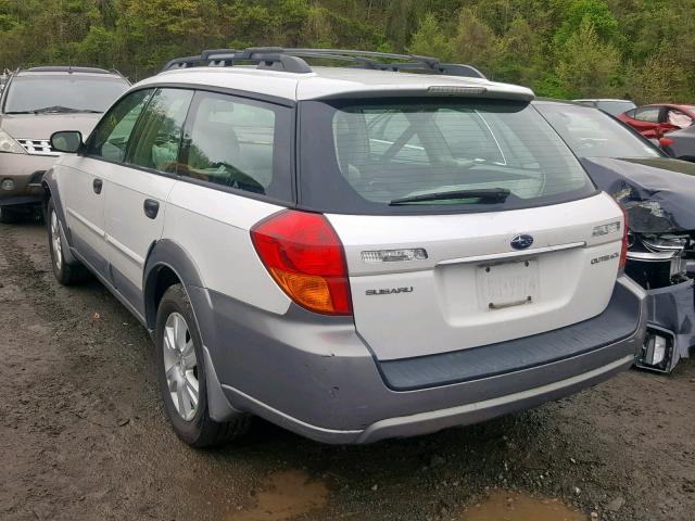 4S4BP61C657371142 - 2005 SUBARU LEGACY OUT WHITE photo 3