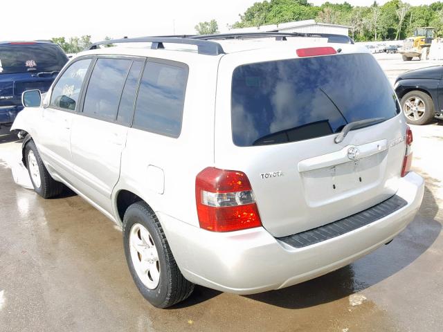 JTEGD21A450121672 - 2005 TOYOTA HIGHLANDER SILVER photo 3