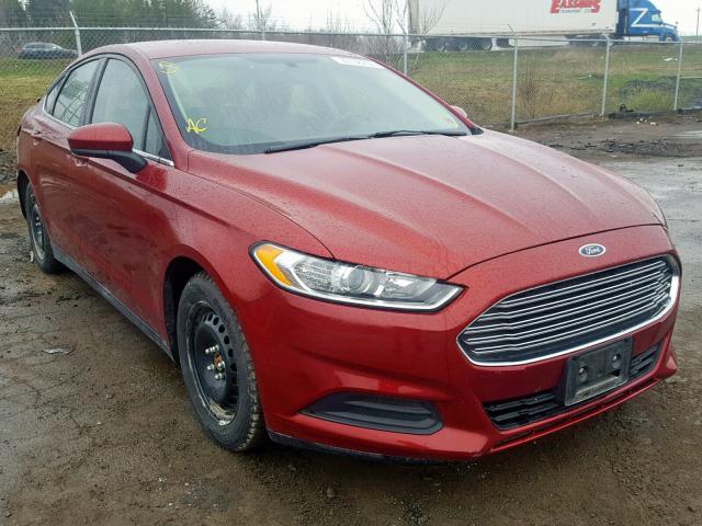 1FA6P0G71F5124949 - 2015 FORD FUSION S RED photo 1