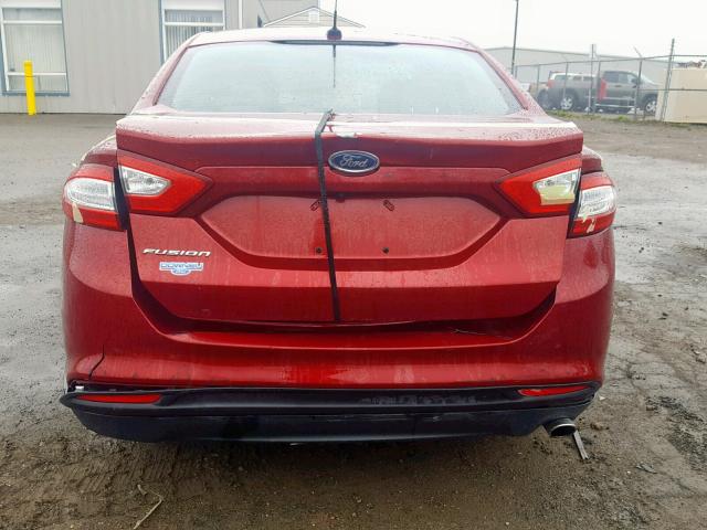 1FA6P0G71F5124949 - 2015 FORD FUSION S RED photo 9