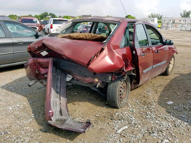 1FAFP34N86W105166 - 2006 FORD FOCUS ZX4 RED photo 4