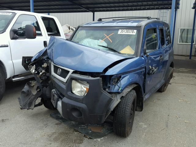 5J6YH28636L023323 - 2006 HONDA ELEMENT EX BLUE photo 2