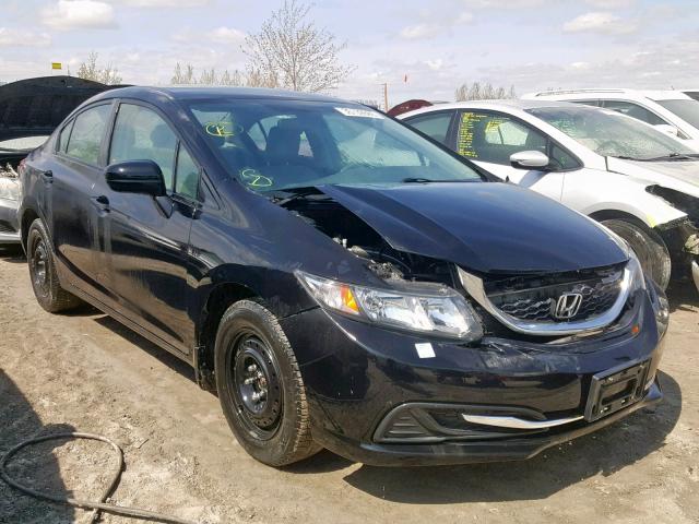 2HGFB2F41EH031563 - 2014 HONDA CIVIC LX BLACK photo 1