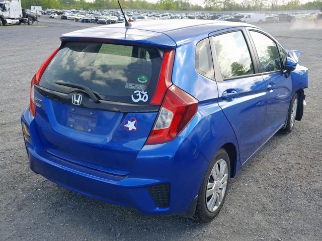 JHMGK5H51GX010509 - 2016 HONDA FIT LX BLUE photo 4