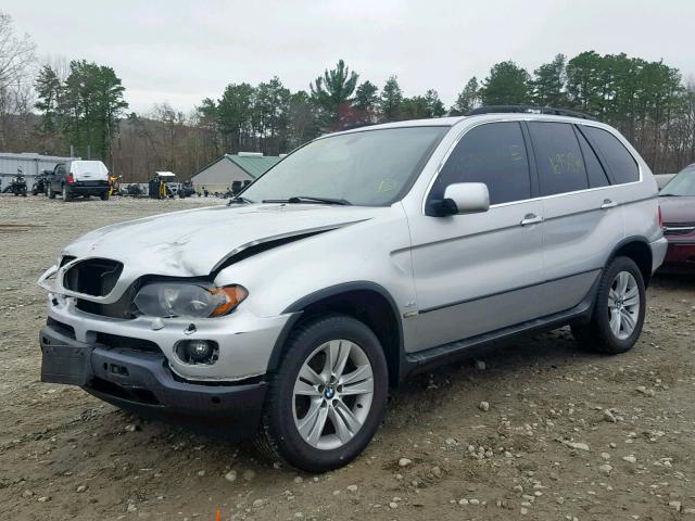 5UXFB53565LV18112 - 2005 BMW X5 4.4I SILVER photo 2