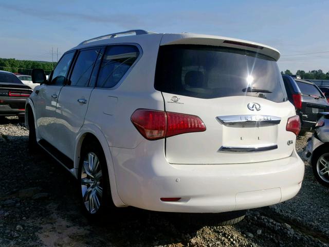 JN8AZ2NFXB9503072 - 2011 INFINITI QX56 WHITE photo 3