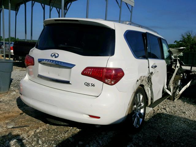 JN8AZ2NFXB9503072 - 2011 INFINITI QX56 WHITE photo 4