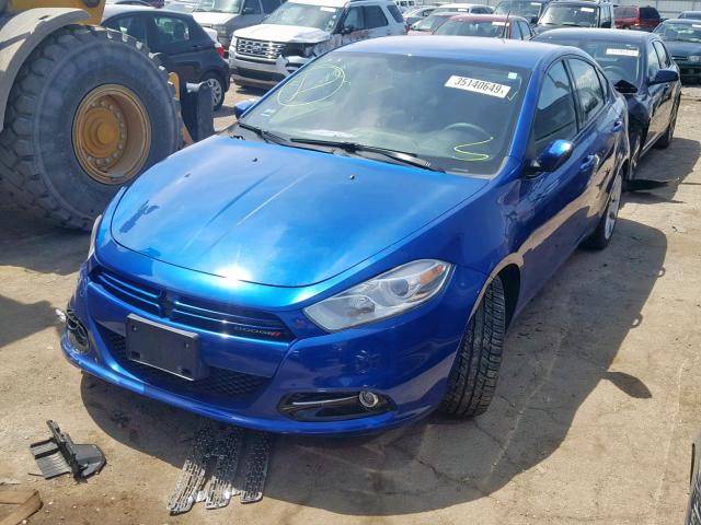 1C3CDFBA4DD342676 - 2013 DODGE DART SXT BLUE photo 2