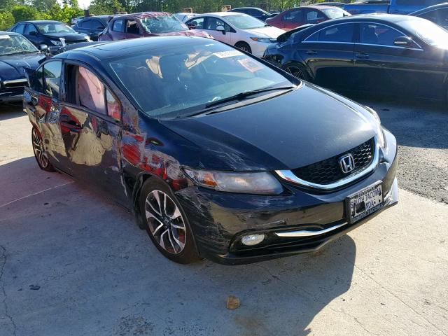 19XFB2F93DE206447 - 2013 HONDA CIVIC EXL BLACK photo 1