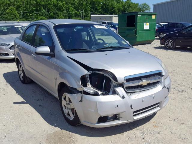 KL1TD56E89B337154 - 2009 CHEVROLET AVEO LS SILVER photo 1