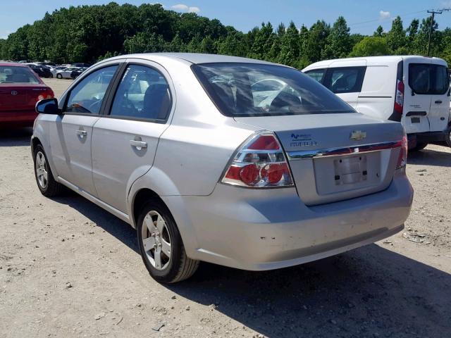 KL1TD56E89B337154 - 2009 CHEVROLET AVEO LS SILVER photo 3