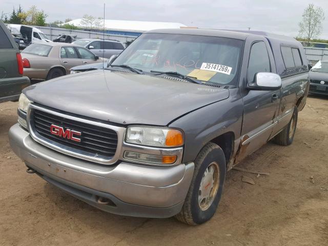 1GTEC14V21Z297939 - 2001 GMC NEW SIERRA GRAY photo 2