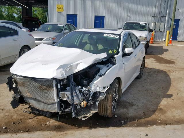 2HGFC1F78JH642511 - 2018 HONDA CIVIC EXL WHITE photo 2