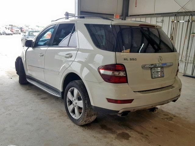 4JGBB56E89A510862 - 2009 MERCEDES-BENZ ML 350 WHITE photo 3