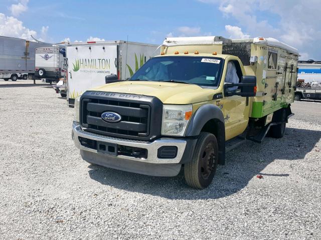 1FDUF5GT5BEC54382 - 2011 FORD F550 SUPER YELLOW photo 2