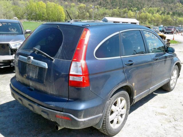 JHLRE48797C104404 - 2007 HONDA CR-V EXL BLUE photo 4