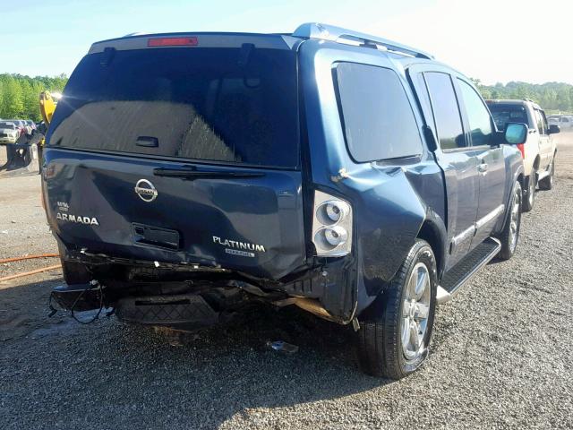 5N1BA0ND8EN600580 - 2014 NISSAN ARMADA SV BLUE photo 4